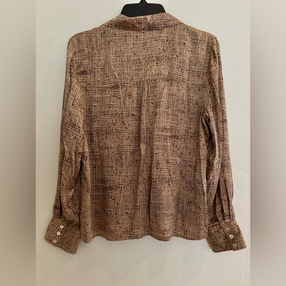 VTG Austin Reed Silk Button Down, Size 10 - Picture 5 of 8
